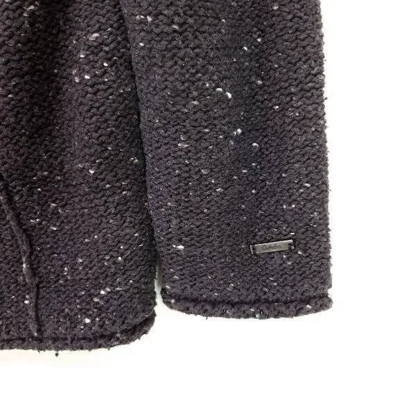 Cabelas Sweater Chunky Knit Womens Large Pullover Dark Gray Swiss Dot V-Neck - Picture 5 of 10